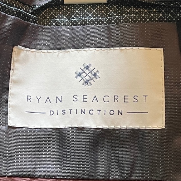 Ryan Seacrest Distinction Navy Tonal Plaid Modern Fit Suit Jacket Size 42R - Picture 4 of 7